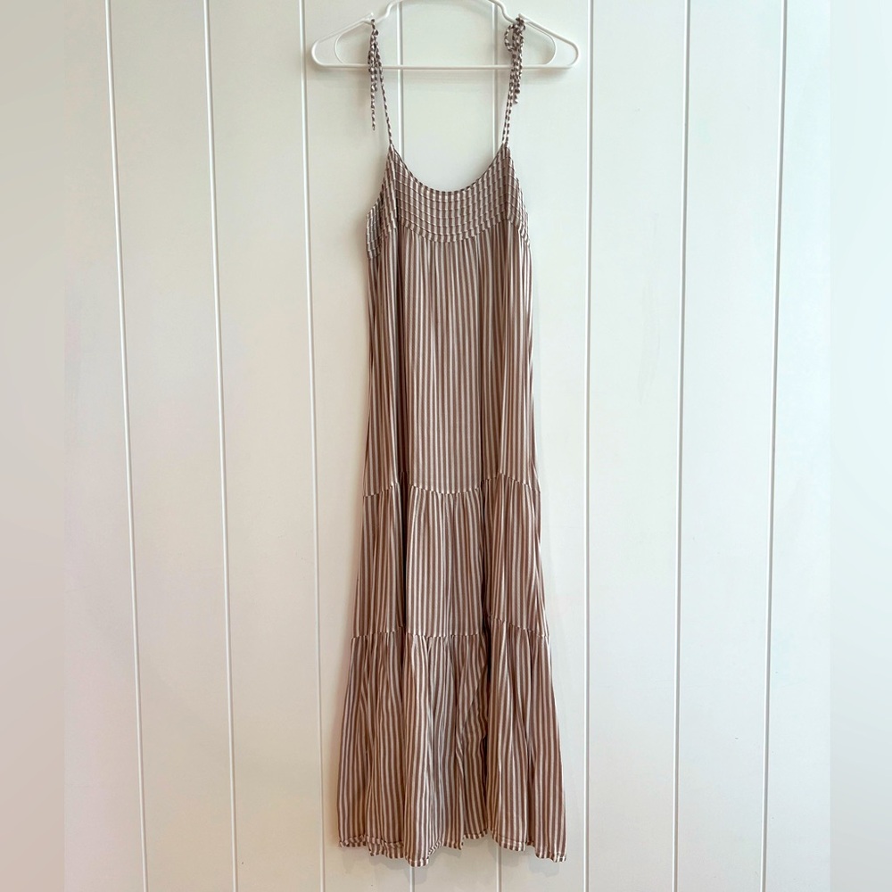 Auguste the Label Tan Stripe Dress